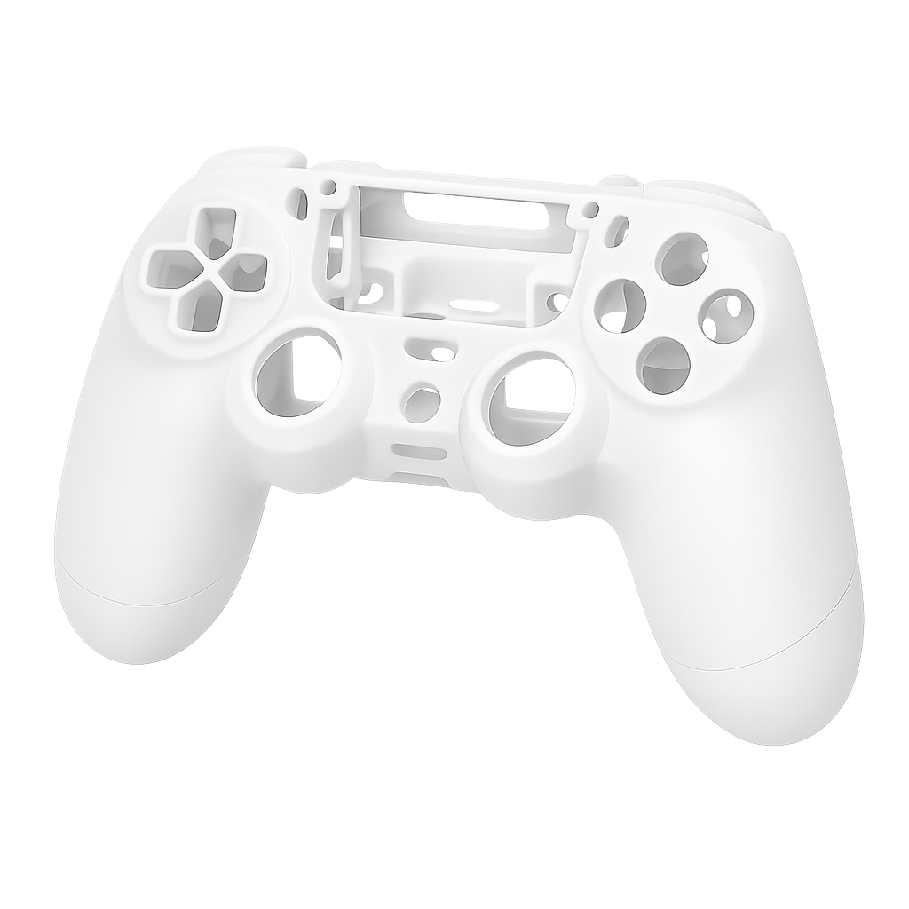 White SLA resin 3D printed product prototype with a smooth surface and detailed geometry